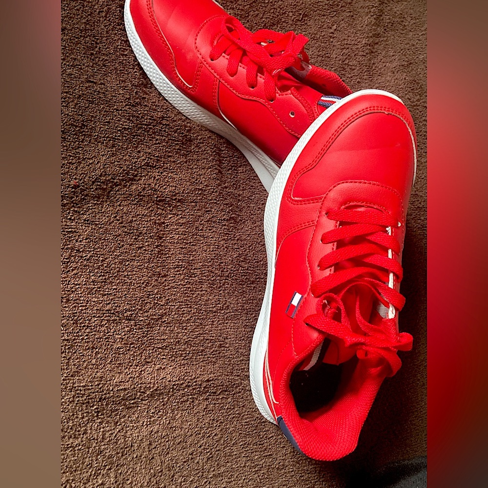 Tommy Hilfiger red sneaker shoes